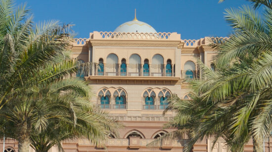 Stairs to the Emirates Palace hotel